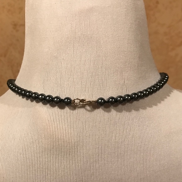 Judith Jack - Beaded Hematite & Marcasite choker Necklace - Picture 4 of 7